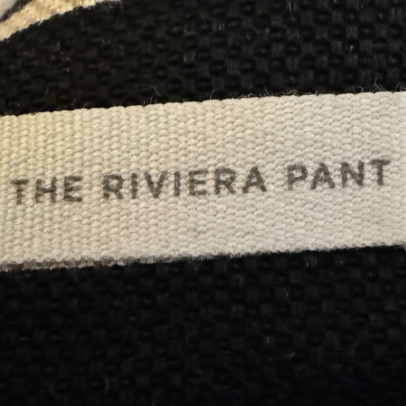 Ann Taylor LOFT Riviera Pant Marisa Fit Woven Ankle Crop Navy Stripe Sz 6 Preppy - Picture 6 of 9